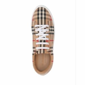 SOLD!!! NOT FOR SALE!!! NIB Burberry Vintage Check and Leather sneakers